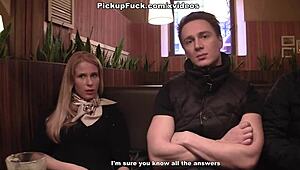 Blonde Teacher Strips Naked For Cash