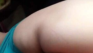 Husband fingering tight pussy and ass of nerdy brunette wife 😍