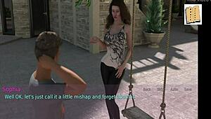 wife and stepmother play game with big tits and ass