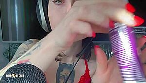 lou nesbit and lia louise in silent jerking asmr with toys 😌