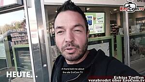 German Teen Student Feels Excited In Real User Date Casting With Stranger