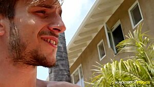 Donte thick fucks hot ginger bareback on rooftop