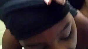 harley enjoys deepthroat blowjob with big black cock, gagging and spitting saliva