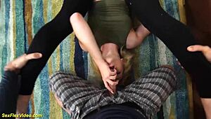 Rough Big Cock Stretching Flexi Blonde Katie Kush in Intense Spandex Deepthroat Action.