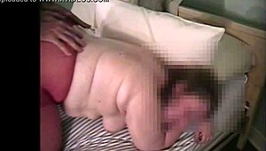 Young curvy bbw wife bends over in red pantyhose.