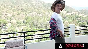 My 18yo stepbae Penelope Kay gags on deepthroat in public! 😱