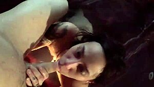 i suck my man's big cock in the hot tub