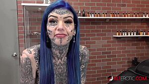 Australian Beauty Amber Luke Shows Off Big Tits While Getting A Bold New Nose Tattoo In Stunning Reality Clip!
