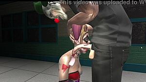 Harley performs deepthroat and receives facial in xray version