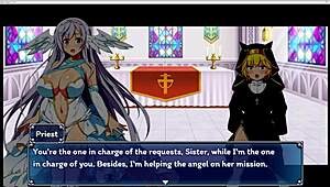 In paradise angel part 1, the character gets bound and spanked with blowjob