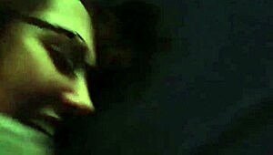 Husband fingering tight pussy and ass of nerdy brunette wife 😍