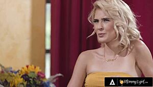 Mommys Girl - Milfs Christie Stevens & Ebony Mystique Push Stepdaughters into Lesbian Scissoring and Face Sitting