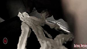 Mile High Club By King Noire With Ripped Clothes And Ebony Striptease At Night Club