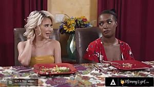 Mommys Girl - Milfs Christie Stevens & Ebony Mystique Push Stepdaughters into Lesbian Scissoring and Face Sitting