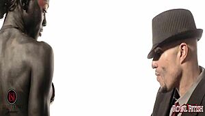 Mile High Club By King Noire With Ripped Clothes And Ebony Striptease At Night Club