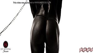 Mile High Club By King Noire With Ripped Clothes And Ebony Striptease At Night Club