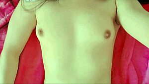 Young Fresh Teen Rubs Tight Pussy in Close-Up Until She Cums Hard