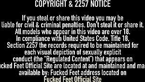 Hot Gia Paige, wow, gets bare feet soles spermed by Philly John!