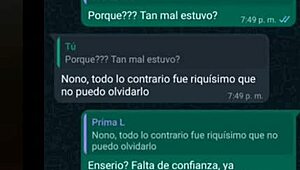 Hey, my cousin got hot on WhatsApp and ended up in my room