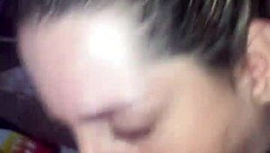 Latina amateur performs deepthroat on black cock