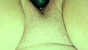 rubbing fat hairy pussy with hard cock for double-sided climax