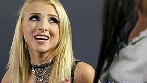 Adorable teen 18+ and gorgeous milf share cute moments with friend