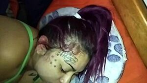 i wake her by rubbing my dick on her mouth, always wanted this, see reaction