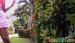 Tobie Teen 18+ Fingers Her Sweet Pussy Solo Outdoors