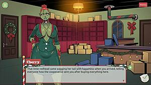 Claus secret surprise xmas hentai game ep 4 boss reveals huge 18+ cock