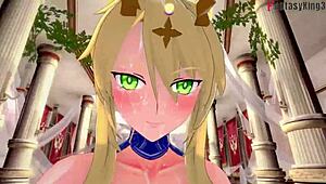 Artoria Pendragon having sex in fate zero stay night fantasy