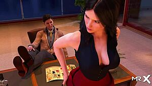 Leg Massage With Breasts in Anime