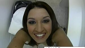 Sexy Ann Marie Rios Plays with Her Pussy Close-Up Masturbation!