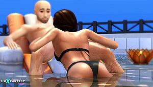 jade rosa dives into passionpool in sims 4 hentai anime