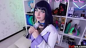 cosplay anal with hinata, big ass teen purple bitch gets creampie gape - full on evilus com