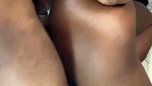 Phat Ass Ebony Booty Moans As She Takes All My Cum In Her Dripping Tight Pussy