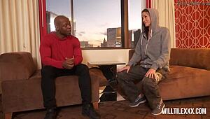 Big Tits Milf Sneaks Group Session With Black Stud In Doggystyle And Blowjob