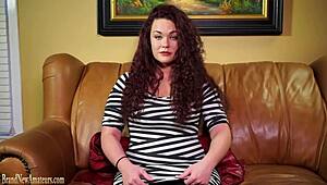 Teen redhead masturbates and fucks on casting couch