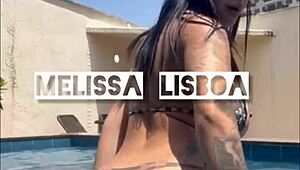 Melissa Lisboa Takes Cum In Mouth And On Ass.