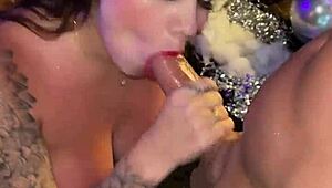 public blowjob for muscular bodybuilder at birthday party - sara blonde and duncan saint 😏