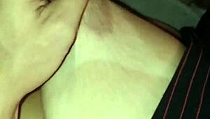 She Fell Asleep On Lap, I Filmed Her Tits Secretly.