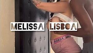 Melissa Lisboa Takes Cum In Mouth And On Ass.