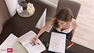 Adorable brunette secretary gets her ass ravaged by a kinky boss of hers 😏