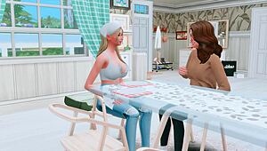 Futanari girlfriend sets up hard anal for cheating wife while husband watches 😈