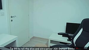 So, this chick was fingering herself at work in cosplay.