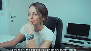 So, this chick was fingering herself at work in cosplay.