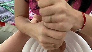 dildo penis training fucks breasts