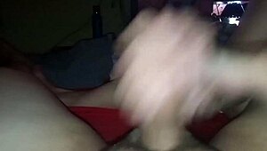 She says, 'catch me watching porn again? I'll jerk you off till you cum'