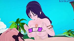 Morgan Le Fay and Minamoto No Raikou intense sex with Astolfo