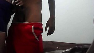 The naughty twink with tattoos ate my ass in this interracial scene.