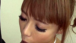 Japanese Brunette Ann Takase with Big Tits Enjoys a Hard Dick Uncensored.